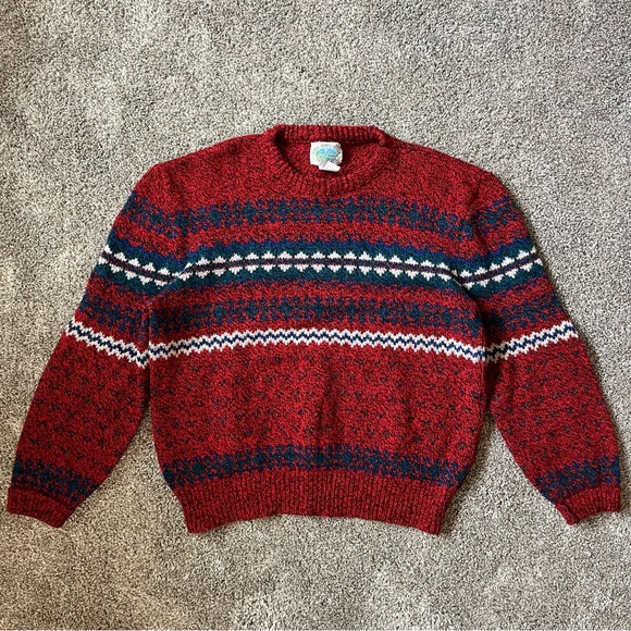 Vintage Royal North Mills Outfitters Wool Knit Sweater Size Large - Picture 1 of 6